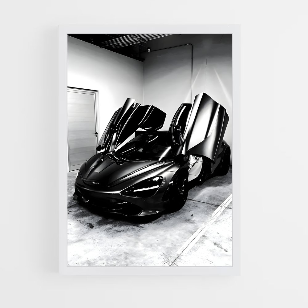 Poster Garage Noir et Blanc – affiche Mclaren (vue 3)